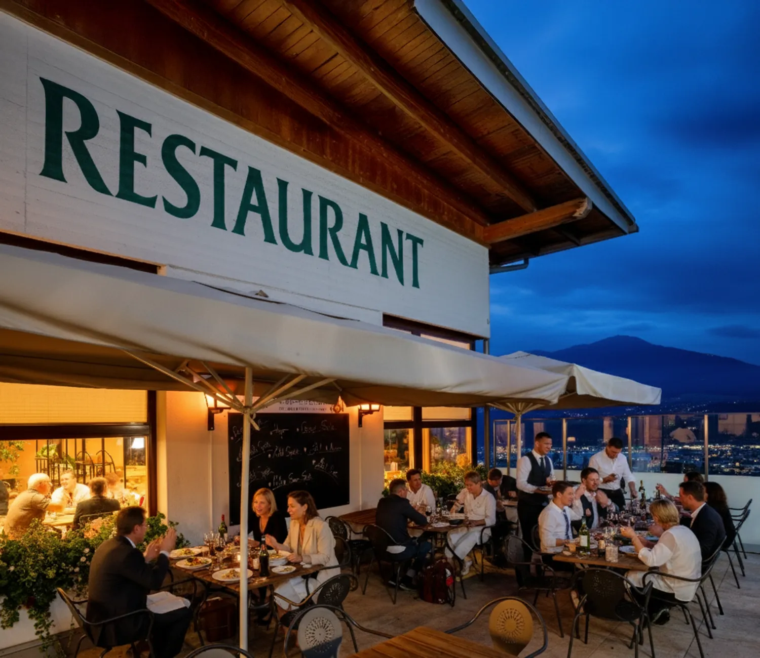 Terrasse Restaurant am Schiessstand Arzl Firmenfeier